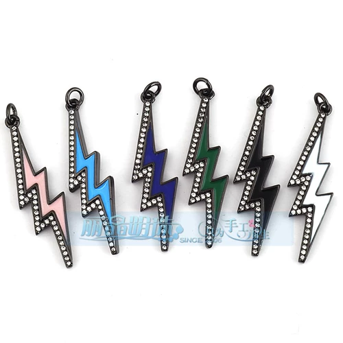 L19 M97 M98 Популярный в Европе и Америке кулон с цирконом, капающим маслом, пятиконечная звезда, молния, флуоресцентное сердце