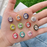 Масляная краска, прямоугольная геометричная подвеска в форме капли, коллекция 2021