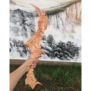 神兵玄奇同款十全魔兵木剑港漫兵器神兵小将周边刀剑东阳木雕玩具