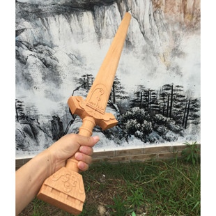 木剑兵杨过玄铁重剑武器影视周边武器工艺品摆件东阳木雕