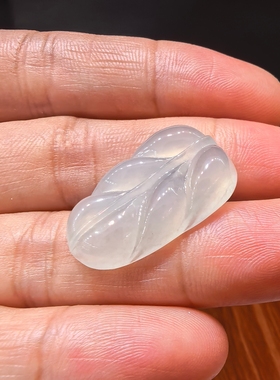 缅甸翡翠家大叶大叶子白冰种金枝玉叶