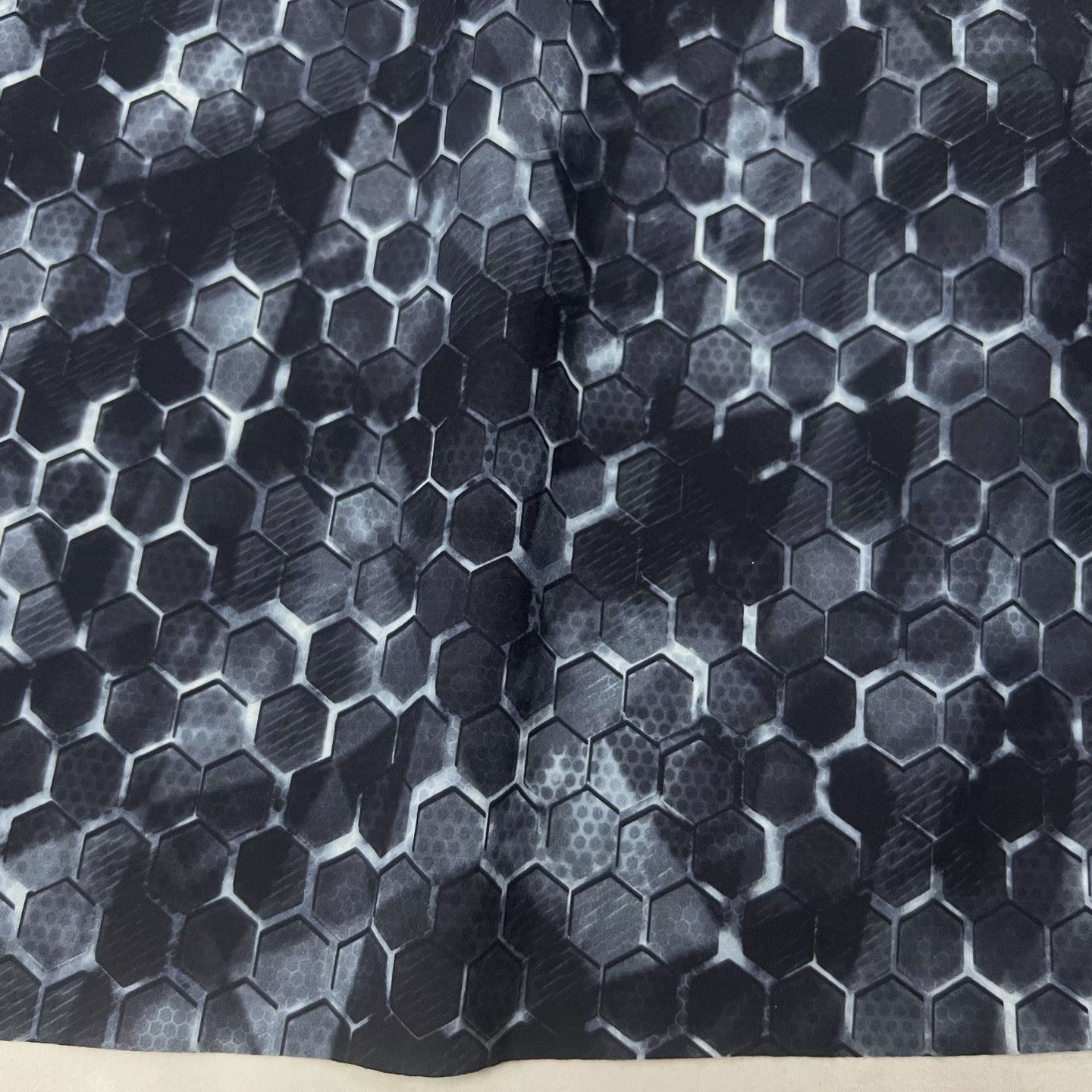 化纤面料 春夏防晒衣羽绒服 原装进口彩色菱形格印花四面弹力布料