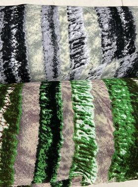 雪纺面料 春夏软垂款 灰色 翠绿黑色朦胧竖条扎染印花薄化纤布料