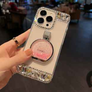 vivoS50奢华带钻手机壳X300全包防摔女款S19香水瓶流沙支架X80pro日韩17闪耀保护套S16新潮X200软边个性X100S