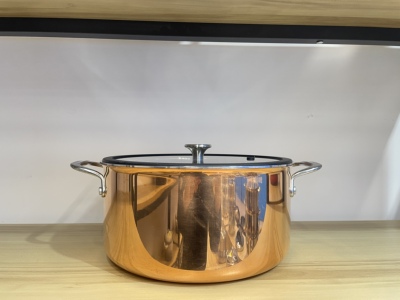 DERARTU铜不锈钢汤锅煮锅24公分