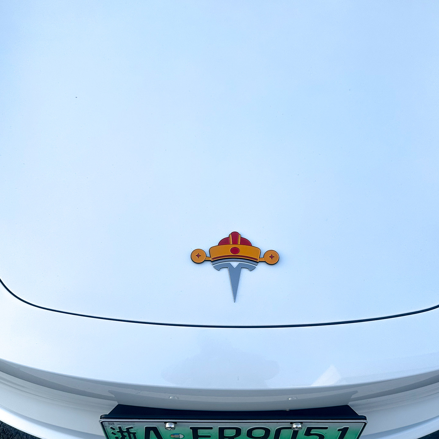 特斯拉汽车车标创意圣诞帽装饰