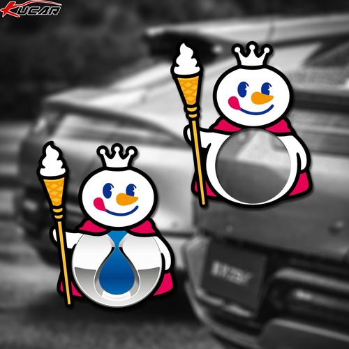 腾势车标装饰蜜雪冰城雪人LOGO
