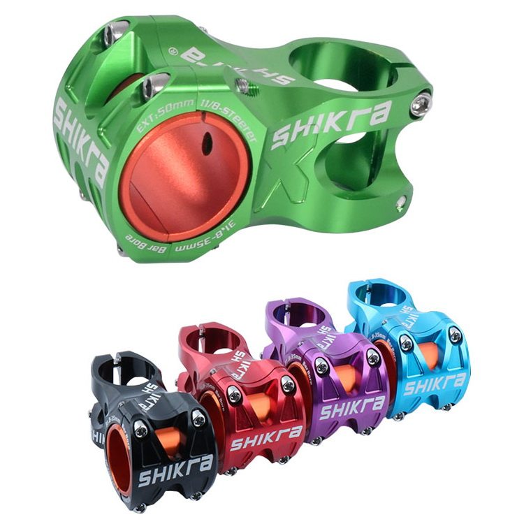 shikra山地车超轻短把立35mm自行车31.8*50mm铝合金CNC把立管