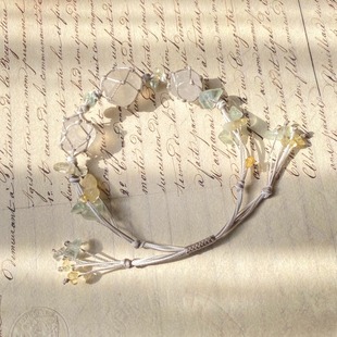 macrame手工手链手绳情侣原创白水晶天然石小众手串编织水晶手链