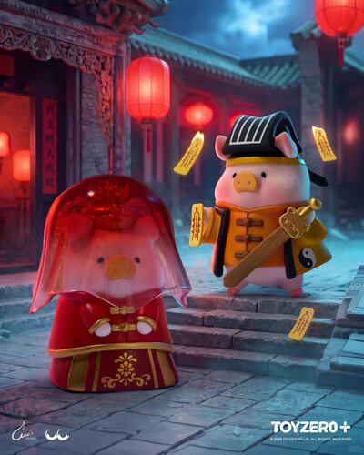 新品预售TOYZEROPLUS罐头猪LuLu惊喜满罐3系列盲盒潮玩摆件万圣节