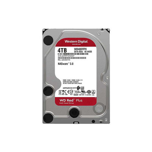 WD西部数据 PLUS 红盘 sata 3.5寸 台式机械硬盘 4TB WD40EFPX