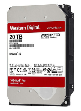西部数据 WD   红盘 Pro 7200转 SATA接口 3.5英寸 WD201KFGX 20T