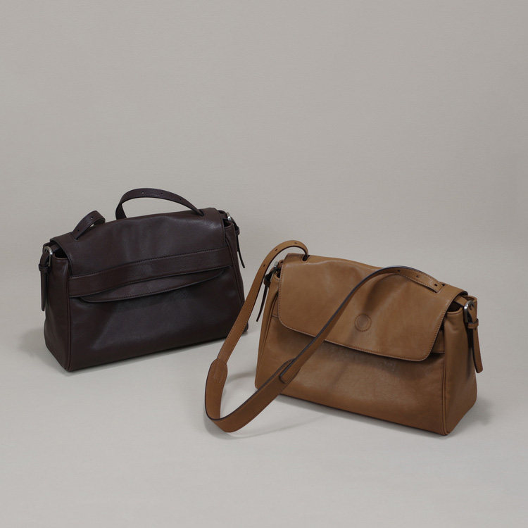 云水集真皮女包植鞣羊皮单肩斜挎包复古风自在邮差包大容量通勤包