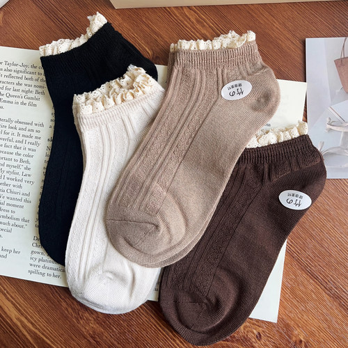 可爱甜美舒适透气女士花边短袜