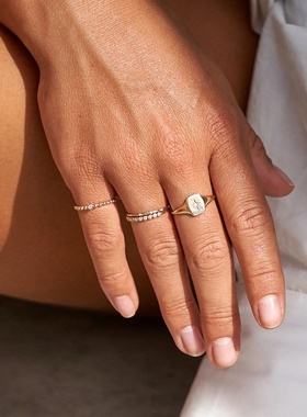 欧美热销爆款s925纯银八芒星镶钻感百搭个性轻奢多码戒指