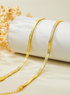 意大利S925银4MM银丝锁骨链女编织闪耀轻奢送闺蜜生日礼物