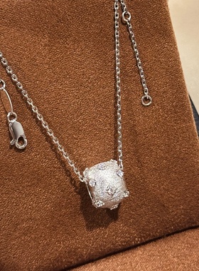 中古拉丝点钻星芒路路通项链