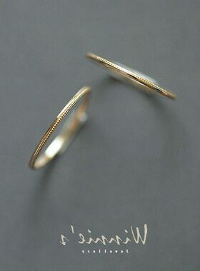 纯银戒指925极金戴镀基础款叠wis