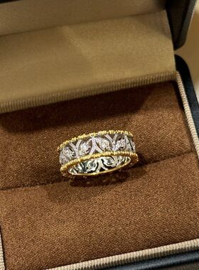 XBKS925纯银意大利拉丝叶子戒指