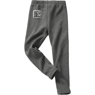 雅童小铺 黑灰藏青女童不倒绒加厚弹力打底长裤 童装裤子秋季