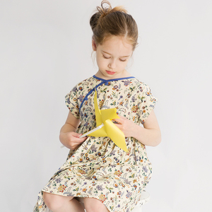 雅童小铺童装女童国风汉服连衣裙2024夏装碎花儿童裙子中大童裙