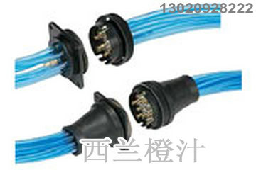 气动多股气路连接航空插头多管对接式接头DM6 DM12