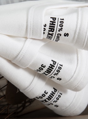 匹戏300g高端重磅纯棉新疆长绒棉白色短袖T恤男三本针加厚打底衫