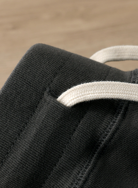 匹戏340g毛线圈重磅短卫裤男士短裤五分裤休闲纯色灰色 宽松休闲