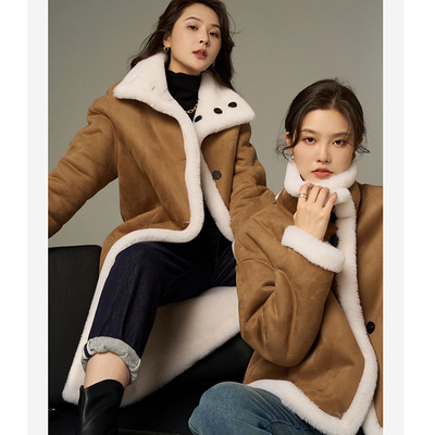 两面穿羊剪绒女皮草外套皮毛一体