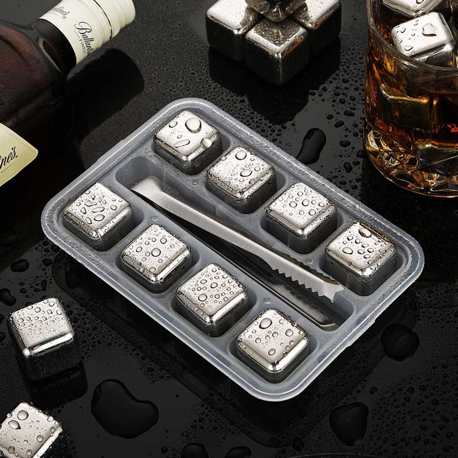 冰冻铁块316L不锈钢冰块速冻冰粒家用制冷永久冰酒石啤酒饮料冰镇