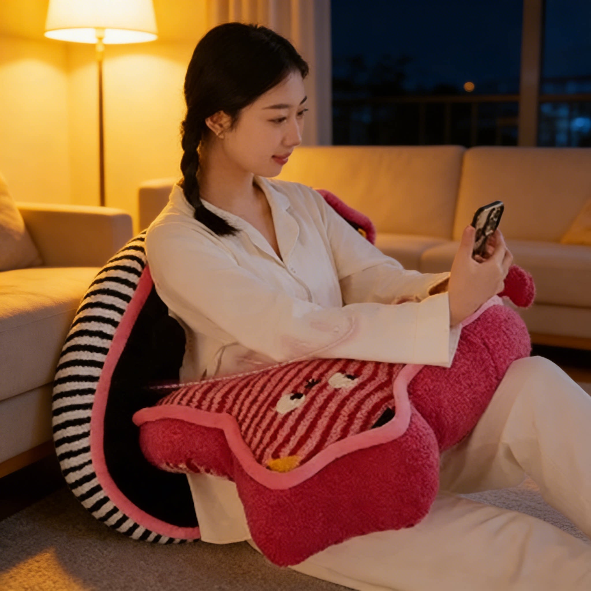 懒人阅读枕沙发抱枕手机支架靠枕客厅玩游戏靠背垫床上追剧垫手枕