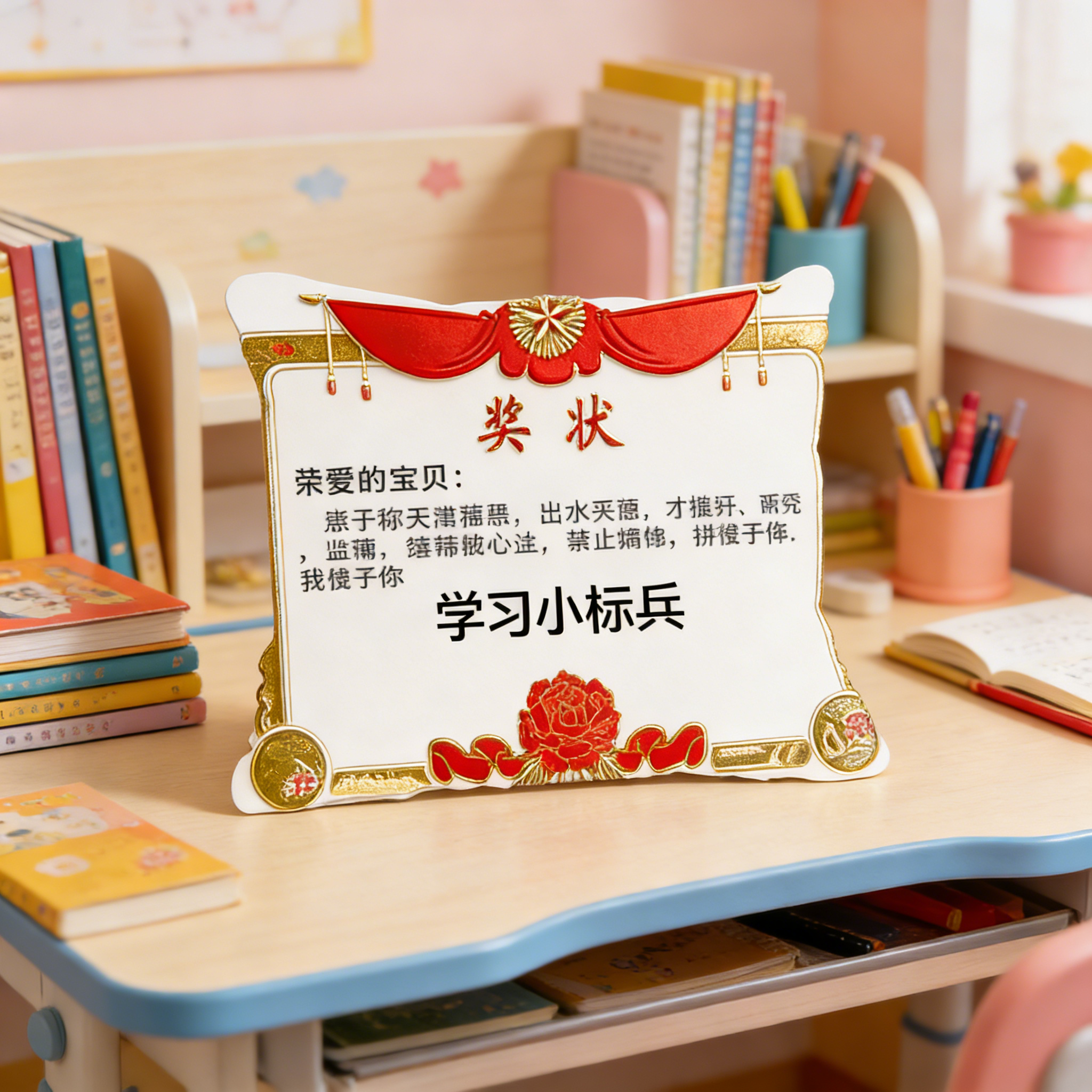 奖状枕套创意奖状抱枕DIY抱枕送爸妈男女朋友老师闺蜜老婆生日礼