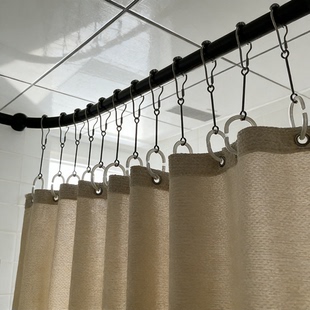 窗帘延长钩不锈钢浴帘加长挂钩鸡眼帘防滚珠挂钩条增长挡水帘不够