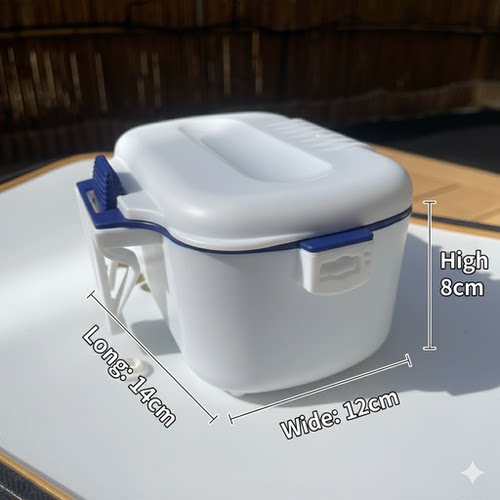 双层保温保湿透气南极虾饵盒海钓矶钓饵盒s牌同款可挂杆架