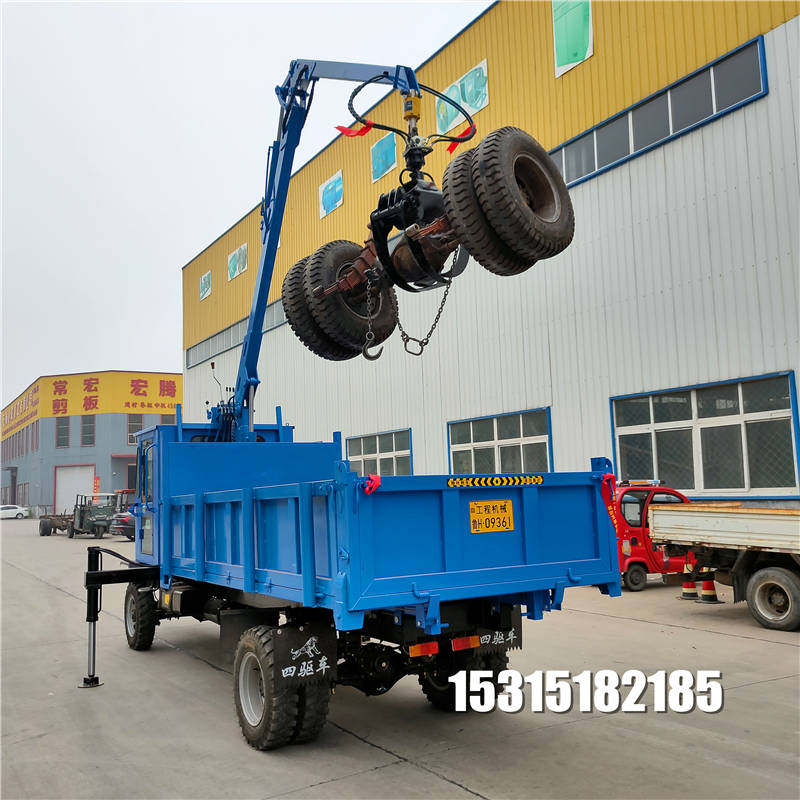 四不像改装运输车爬山虎随车抓360旋转爬山王抓木机四不像随车抓