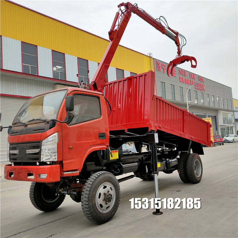 山东机械厂供应大马力随车抓木机360度旋转抓木机四不像抓木机