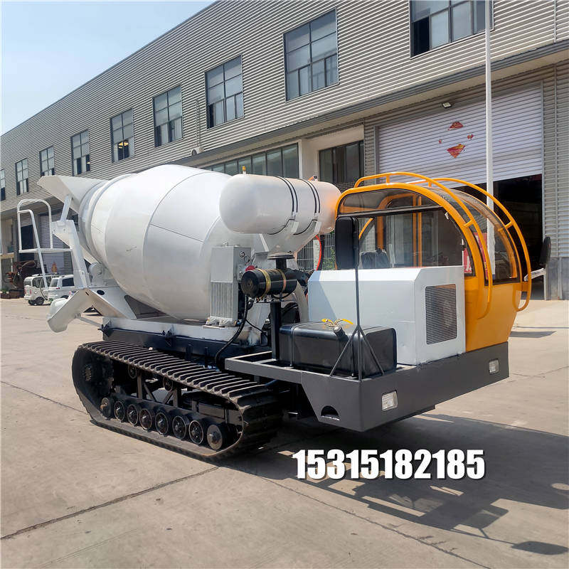 小型3方优质底盘改装水泥罐车履带式水泥商混混凝土搅拌运输罐车