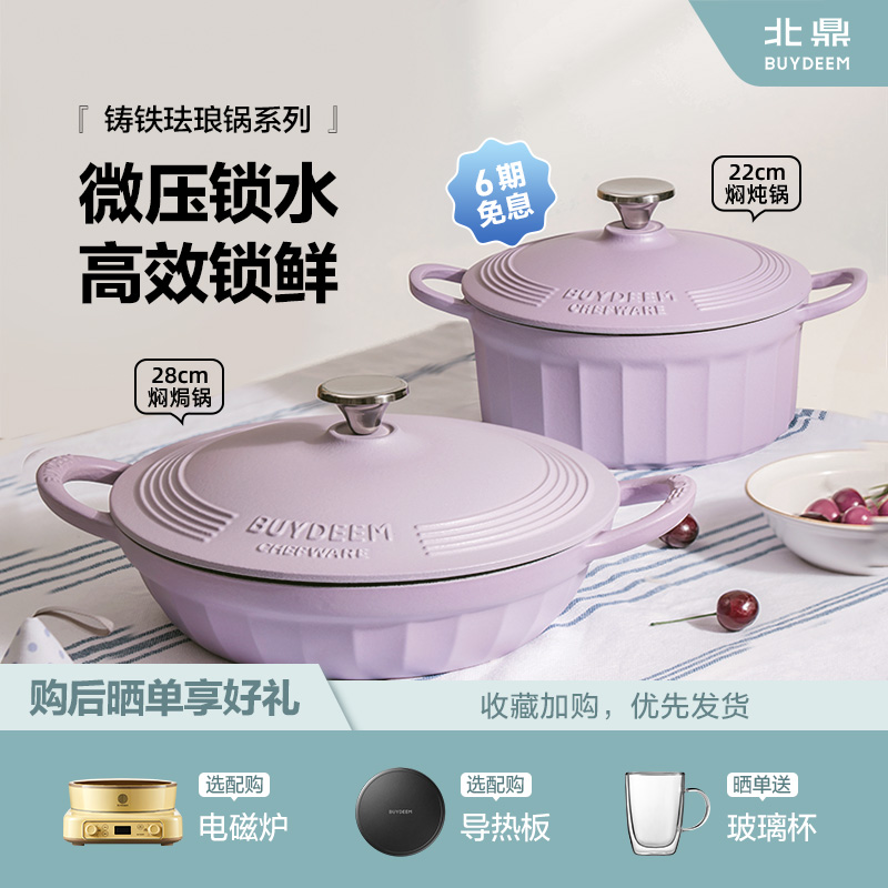 北鼎琺瑯鍋鑄鐵22cm家用煲湯