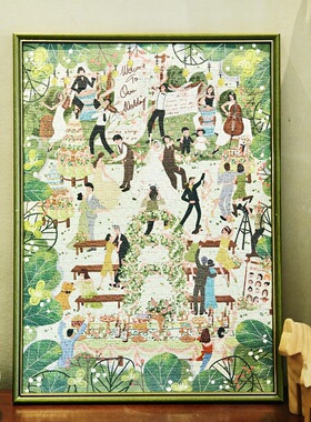 KORS春日婚礼1000片拼图纸质成年创意解压益智玩具礼物50*70CM