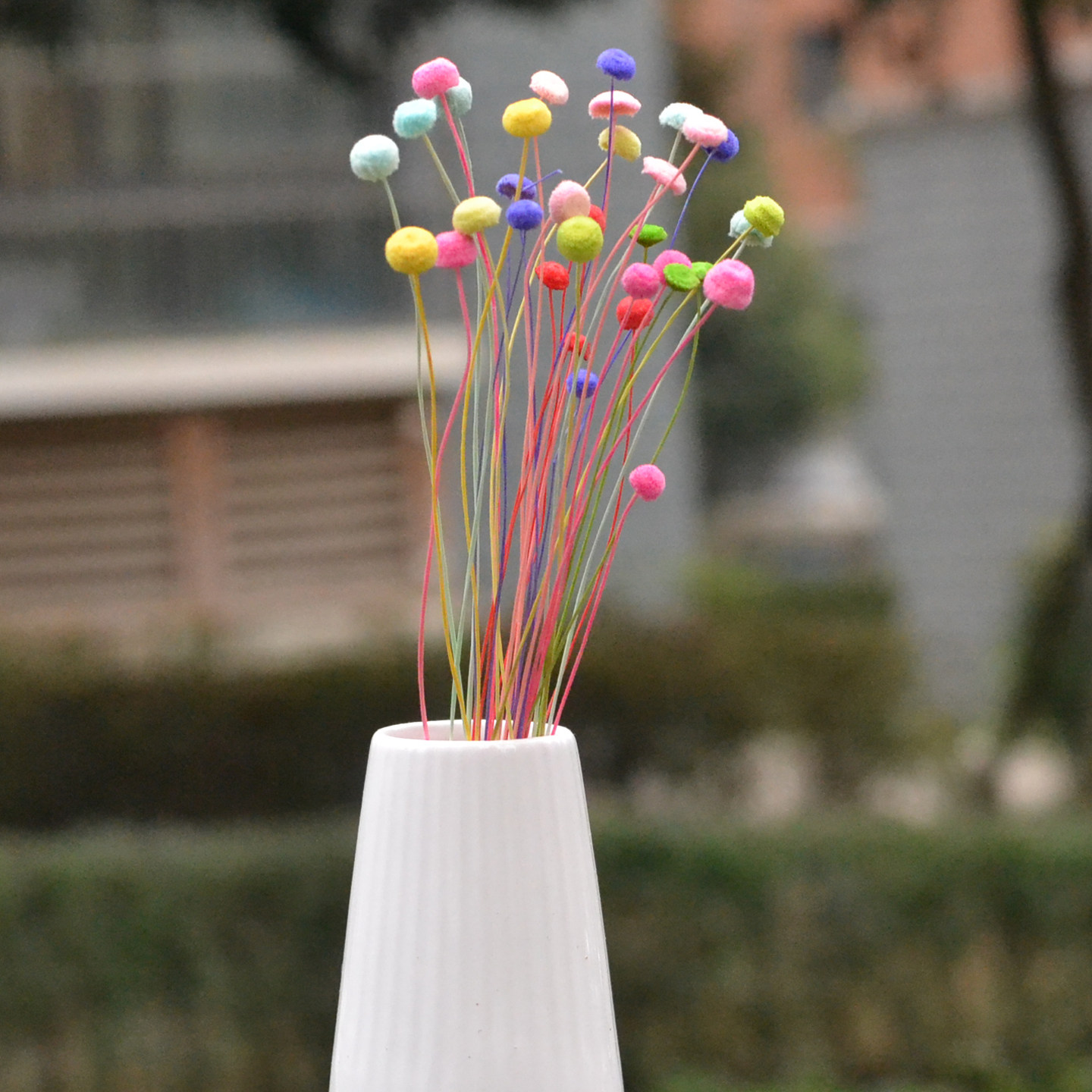 粉色纽扣花干花花束永生花小清新diy插花材料zakka杂货思绪花装饰