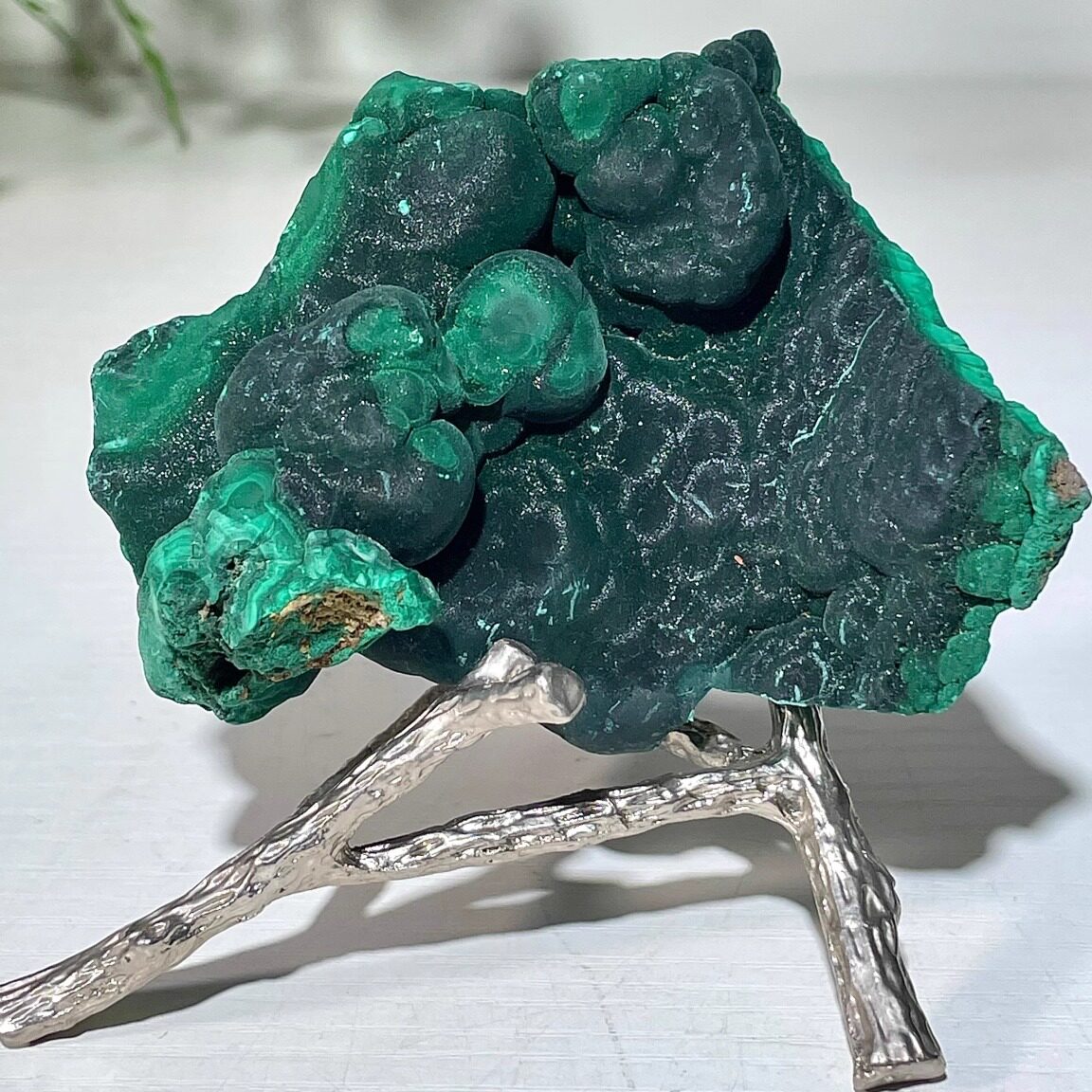 天然孔雀石原石消磁石矿标地质标本收藏奇石观赏石摆件桌摆小礼物