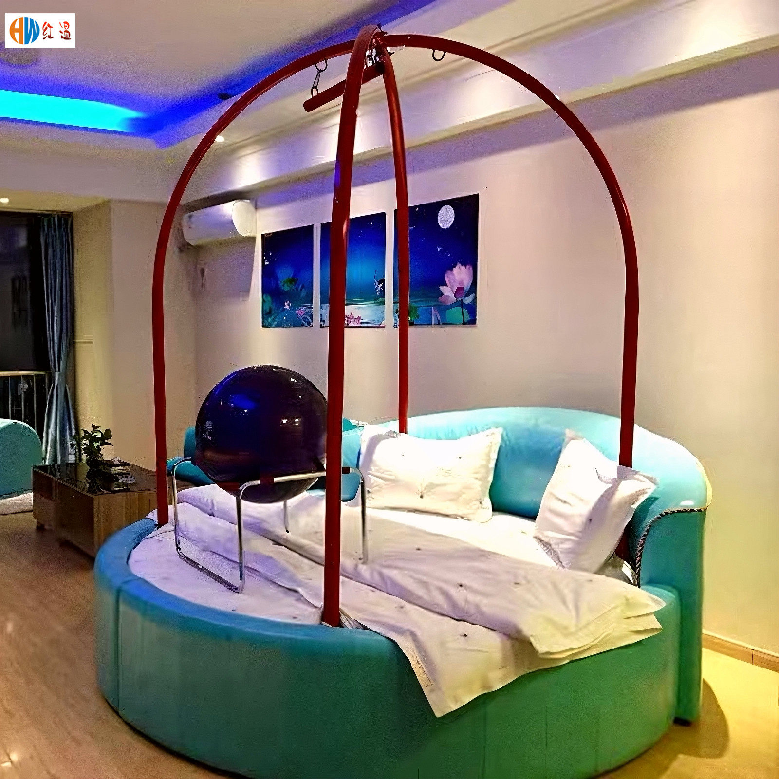 情趣酒店床会所洗浴家具圆红床民宿水床电动主题宾馆简约现代豪华,商业/办公家具,酒店床,淘宝优惠券,粉丝福利购,淘宝优惠卷