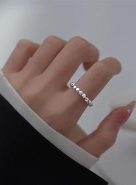 几何碎银几两戒指女中国民族风气质开口指环ins小众设计食指戒潮