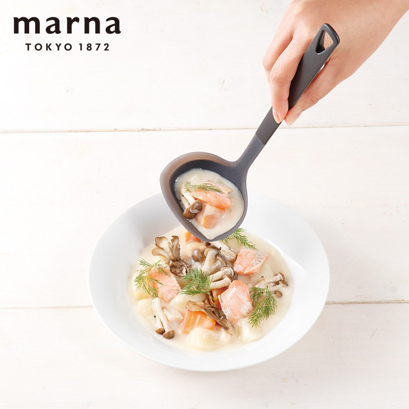 Marna硅胶铲翻煎食物不粘锅铲烹饪铲汤勺厨房工具料理铲 调理匙勺