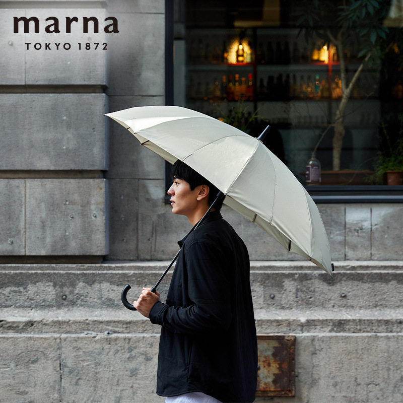MARNA长柄雨伞Shupatto晴雨伞 加固加厚大暴雨专用伞抗风防雨结实