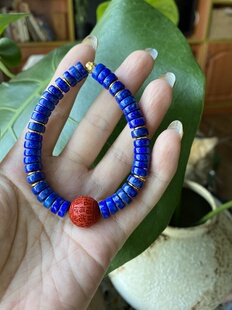 天然青金石直切手串单圈礼物原创设计男女高级手饰