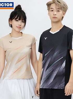 victor威克多羽毛球服男女款T-61009吸汗透气舒适运动T恤T-60009