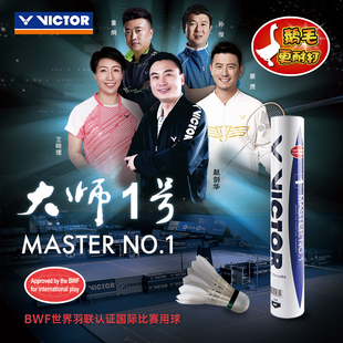 VICTOR威克多大师级羽毛球胜利比赛训练专业耐打球12只大师6号
