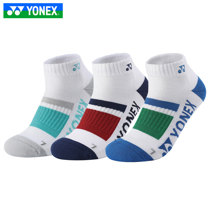 YONEX尤尼克斯羽毛球袜加厚毛巾底男款短筒yy运动袜子145204BCR
