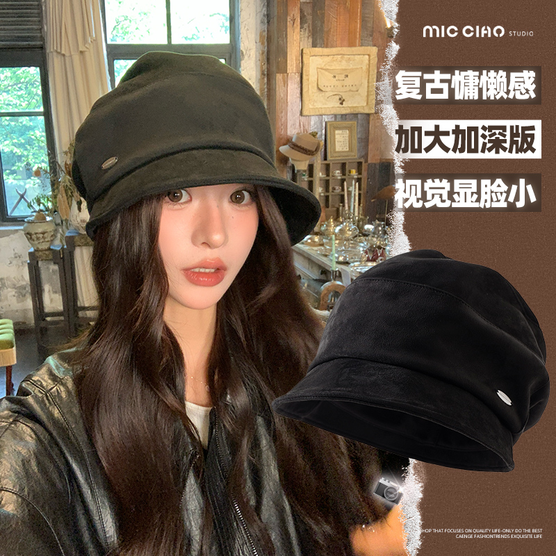 美拉德复古堆堆包头帽显脸小冷帽